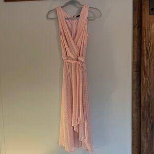 Tommy Hilfiger Light Pink Faux Wrap Dress Spring Summer Wedding Romantic